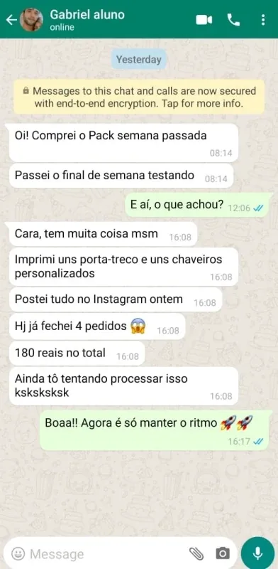 Depoimento WhatsApp 1